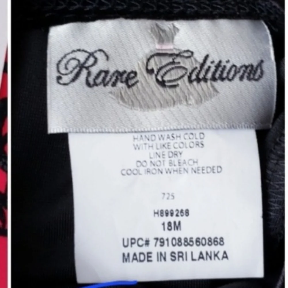 ❤️NEW! Rare Editions dress black & red 🤍18 mths